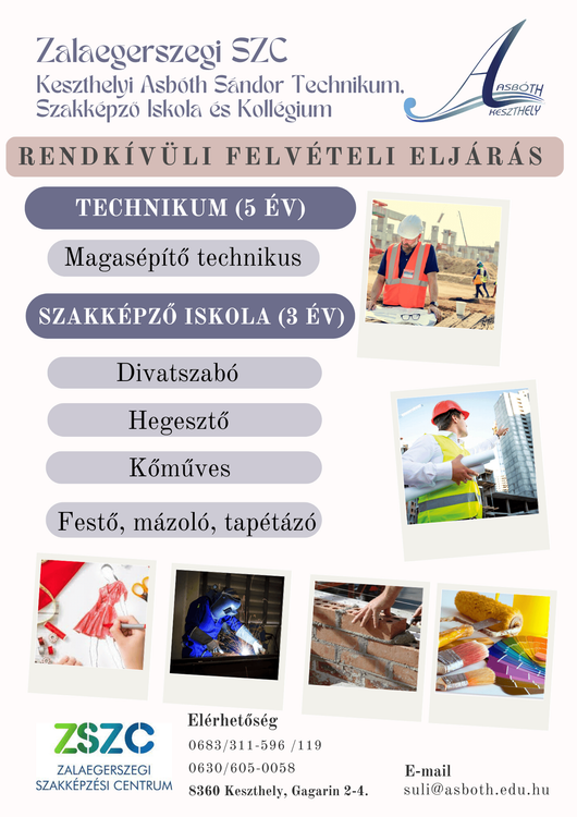 Rendkívüli felvételi eljárás 2026/27. tanévre